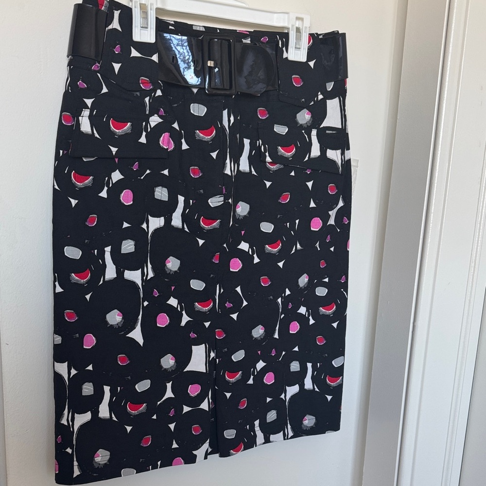 Mixit Black and Pink Patterned Pencil Skirt